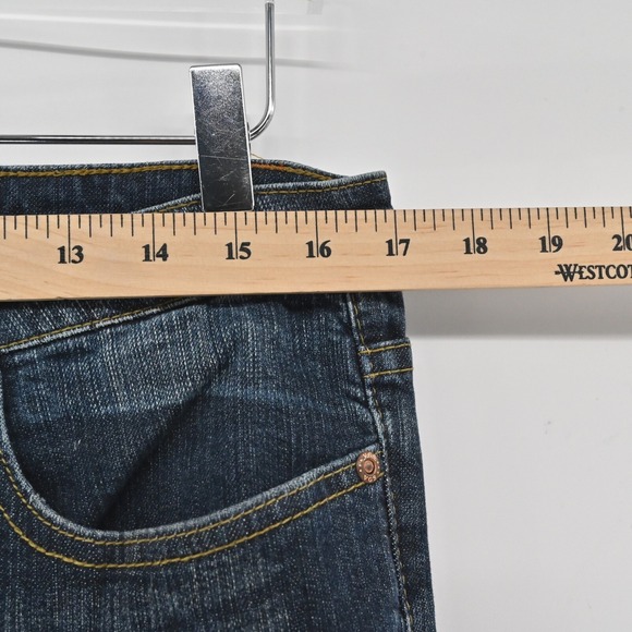 Vtg Y2k VGS Womens Jeans Size 8 Dark Wash Mid‎ Rise Slim Straight Leg Stretch - Picture 4 of 13